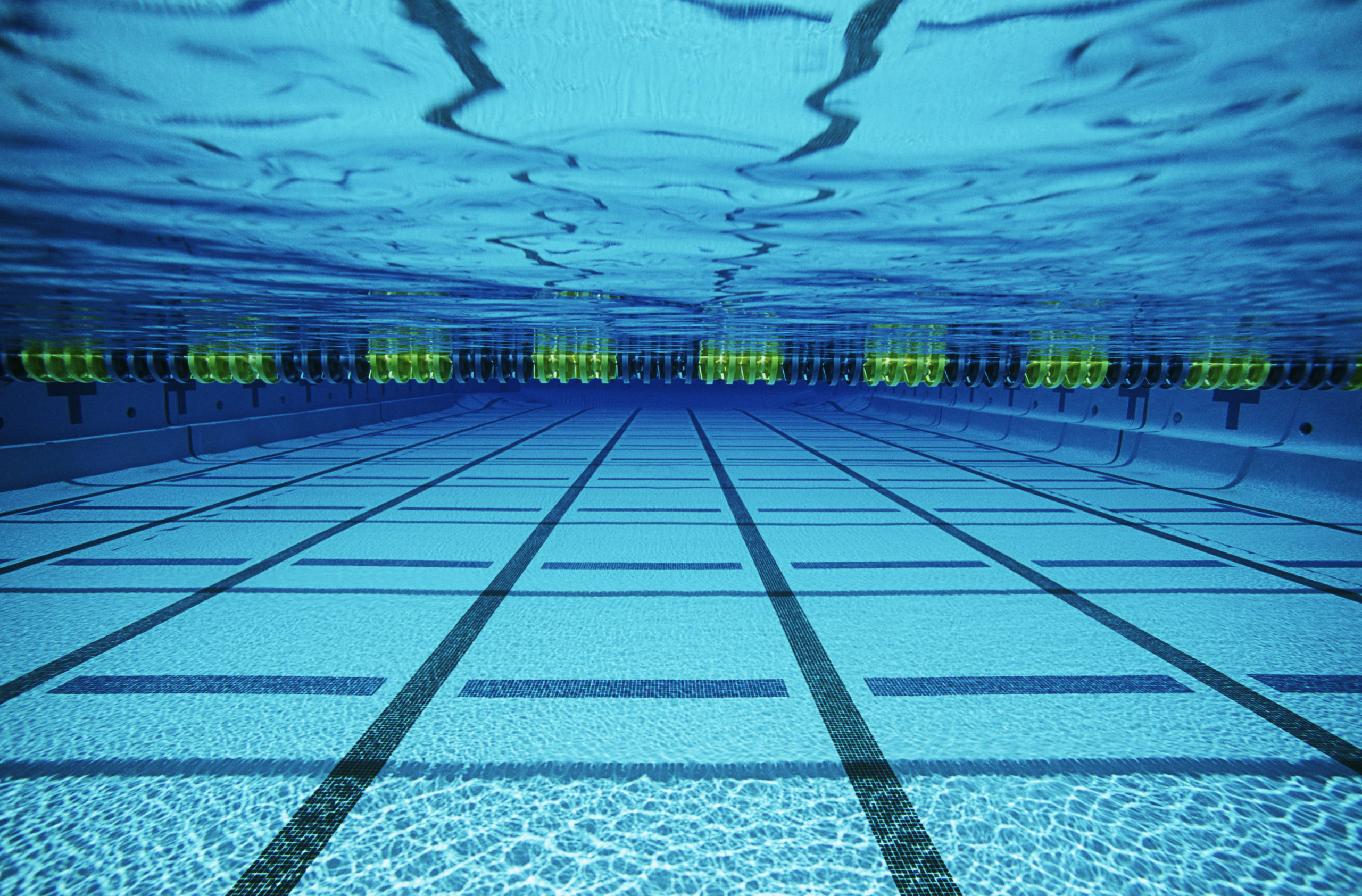 Empty swimming pool, underwater view