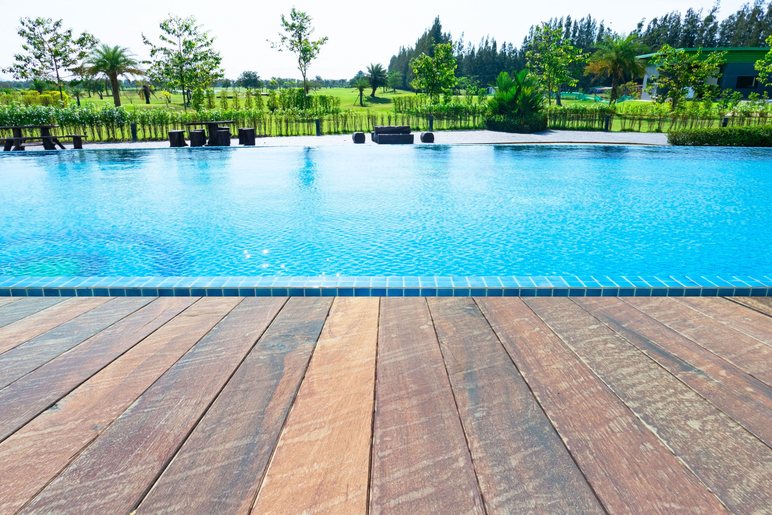 A residential resort-style pool