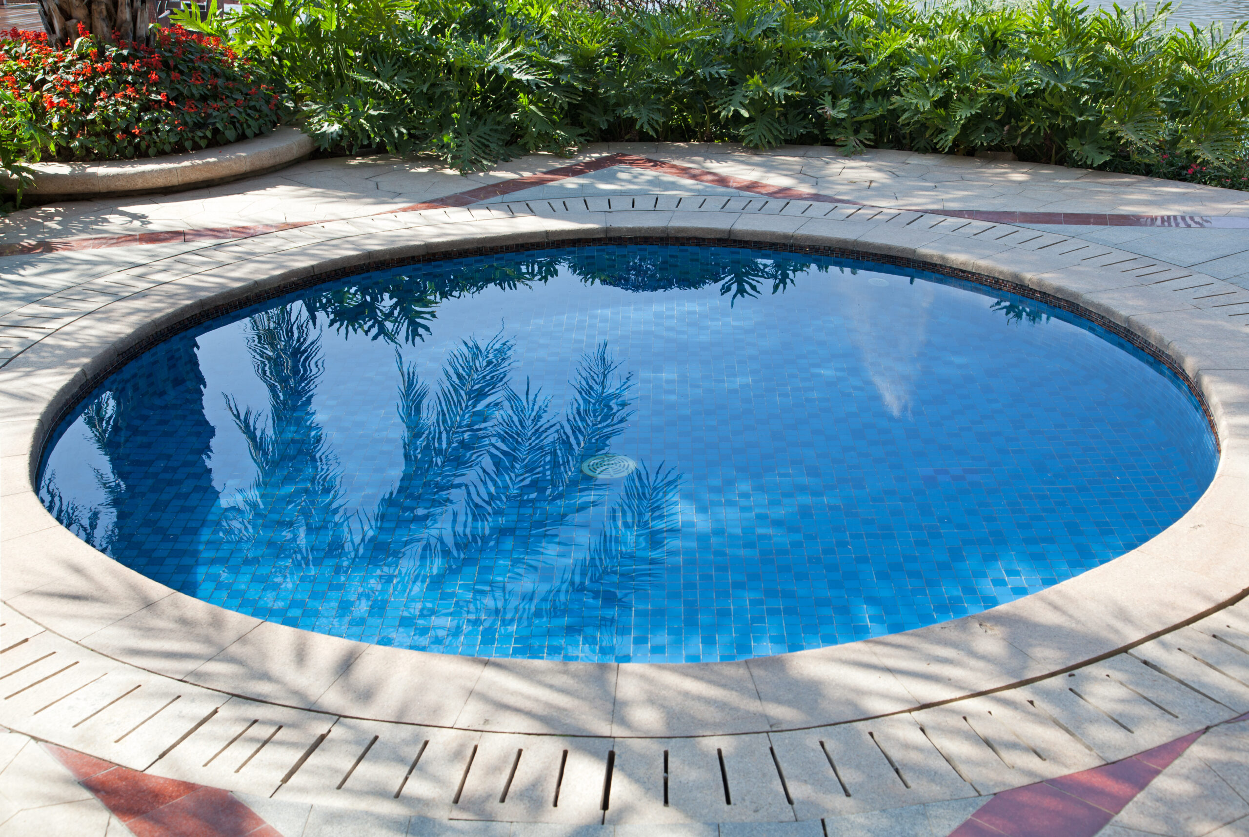 Small swimming pool in a yard